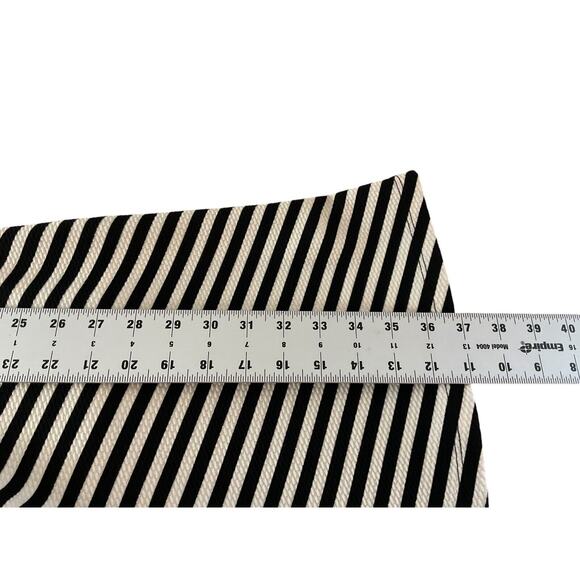 Gilli Women's‎ Large Black White Striped Dress V Neck Short Sleeve Made in USA - Picture 6 of 9